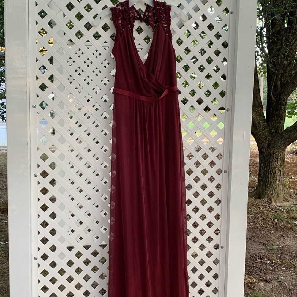 David’s Bridal size 8 bridesmaids dress (wine)